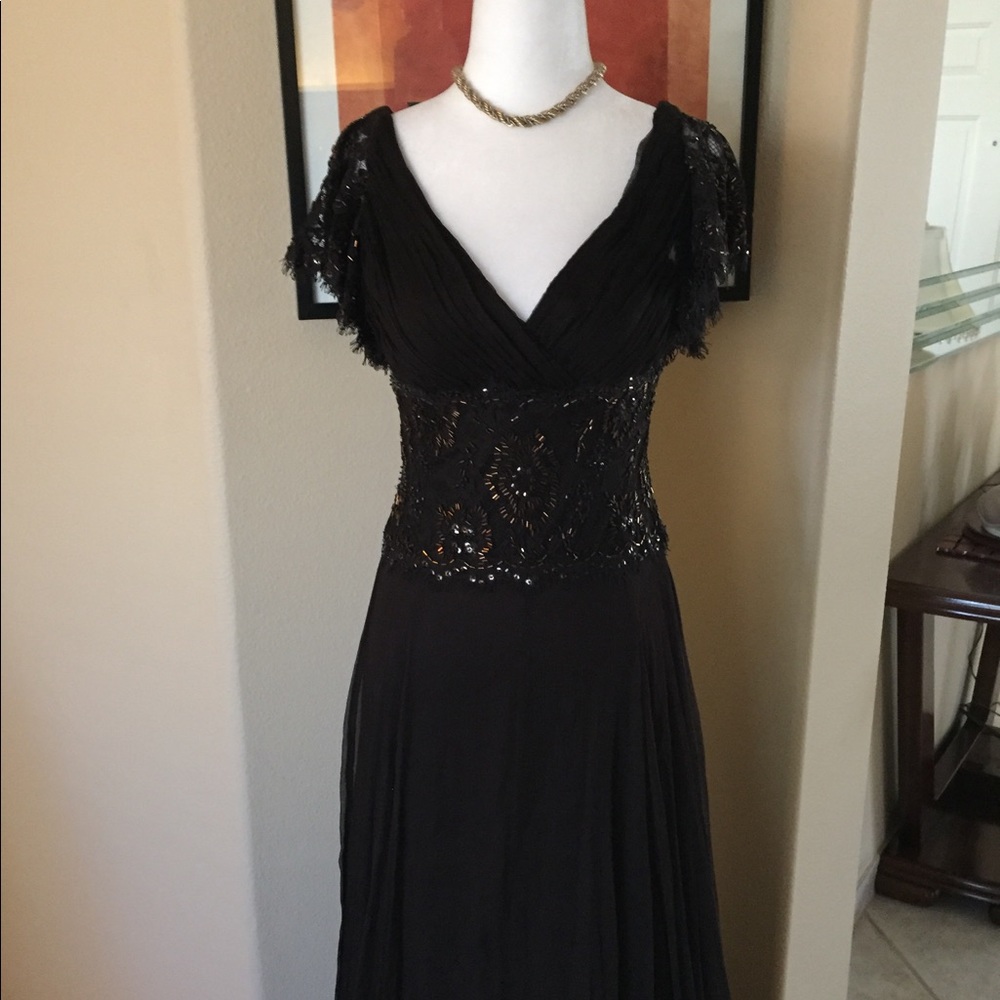 Tadashi Shoji Chocolate Brown Evening Gown - Picture 4 of 10